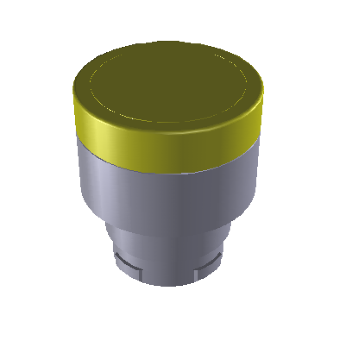 ECX 1193 Кнопка з фіксацією, жовта з підсвічуванням