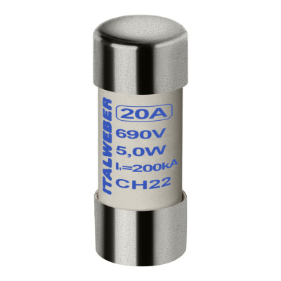 Запобіжник циліндричний Italweber CH22 20A aR 22x58 690В