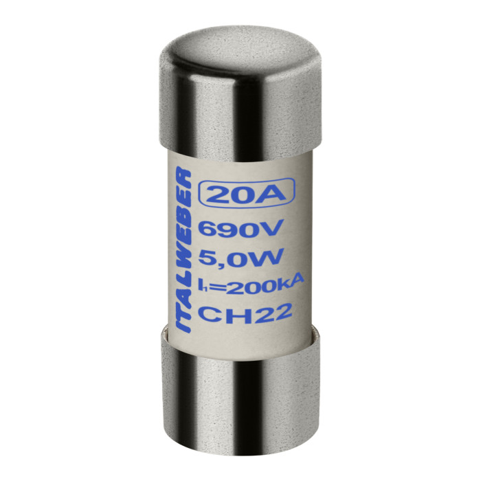 Запобіжник циліндричний Italweber CH22 20A aR 22x58 690В - 1462020
