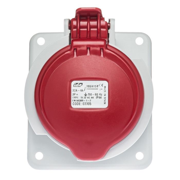 Розетка кабельна IDE MUNDIAL 3P+E 32 А 380–415 В IP44 - 03305