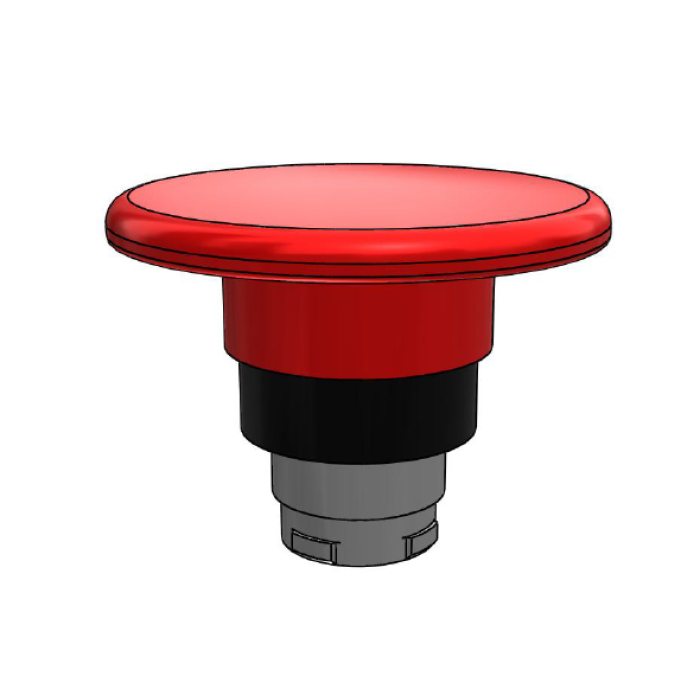 Грибоподібна кнопка 60 мм, червона COMEPI - ECX 1137