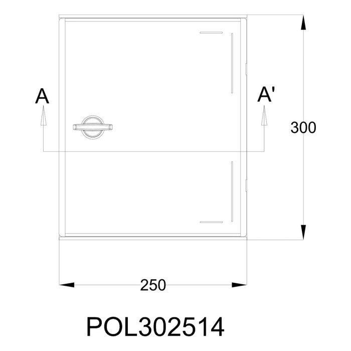 Навісна шафа IDE POL 250x300x140 IP66 - POL302514