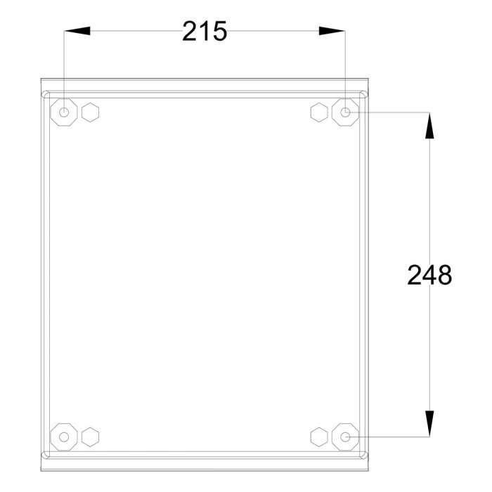 Навісна шафа IDE POL 250x300x140 IP66 - POL302514