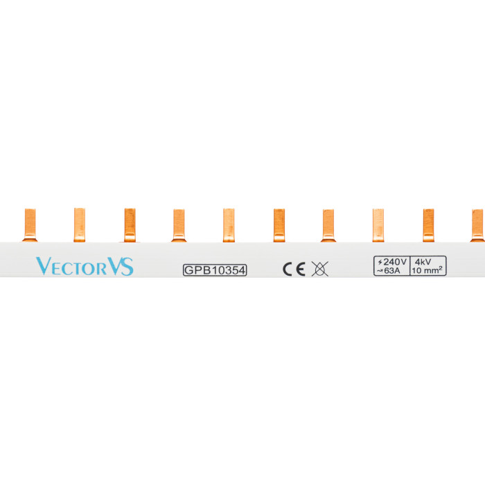 Гребінчаста шина Vector VS GENESIS 10мм² 3P штирьова 54 мод.
