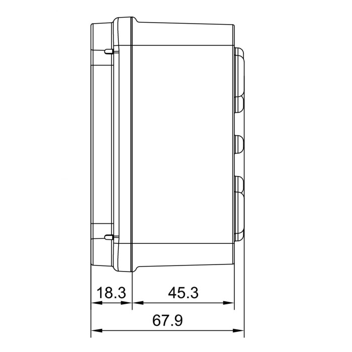 EL111 Клемна коробка 113x113x68, IP65-IP67, IDE