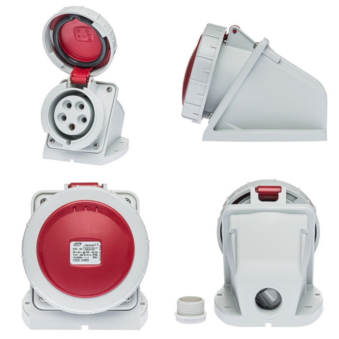 Розетка  настінна IDE MUNDIAL 3P+N+E 32 А 200/346–240/415 В IP66-67 - 03826