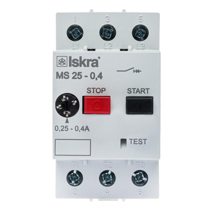 Автомат захисту двигуна 0,4A серії MS25