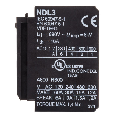 038422943000 Додатковий контакт NDL3, 2HO+2НЗ для KNL 22-38