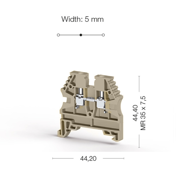 Клема Klemsan AVK Прохідна 2.5 мм - 0.0.0.3.04129RP