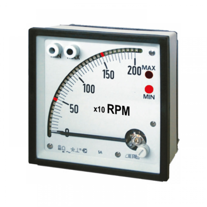 X96TPH3K0XALS Тахометр 90°, 96x96мм, 1max, 1 min, шкала 1...3000RPM, вх 115/230Vac- 6VA