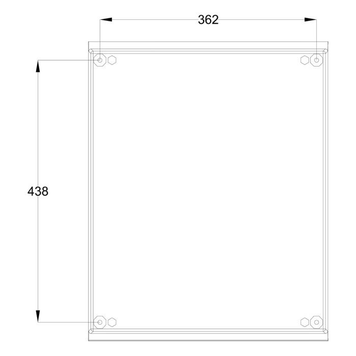 Навісна шафа IDE POL 500x600x230 IP66 - POL605023