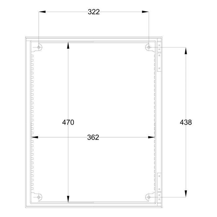 Навісна шафа IDE POL 500x600x230 IP66 - POL605023