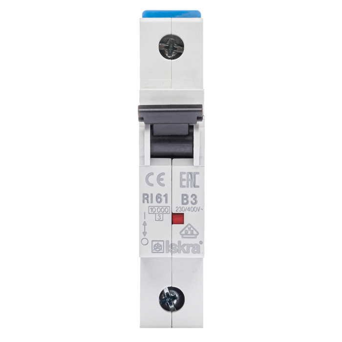 Модульний автоматичний вимикач ISKRA RI61 1P B2A 10кА - 786100033000