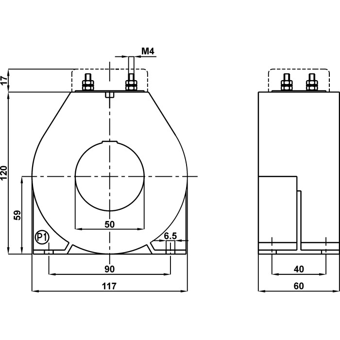 Трансформатор струму захисний FRER TAT050 400 А 400/5 - TAT050400L05