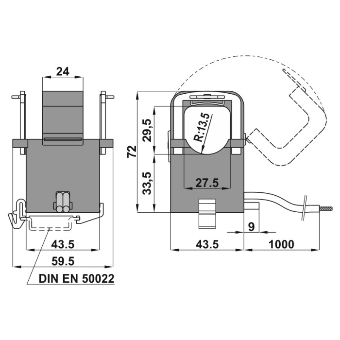 Трансформатор струму роз'ємний FRER TAA029 400 А 29 × 27 400/5 - TAA029400X05