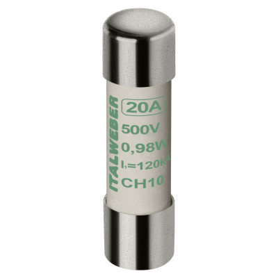 Запобіжник циліндричний Italweber CH10 20A aМ 10x38 500В