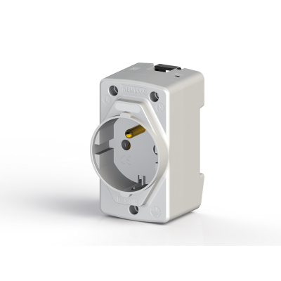 0.0.0.6.70400 Розетка на DIN-рейку PAP-UPS з заземленням для ДБЖ +світодіод (1 шт | пак 6 шт)