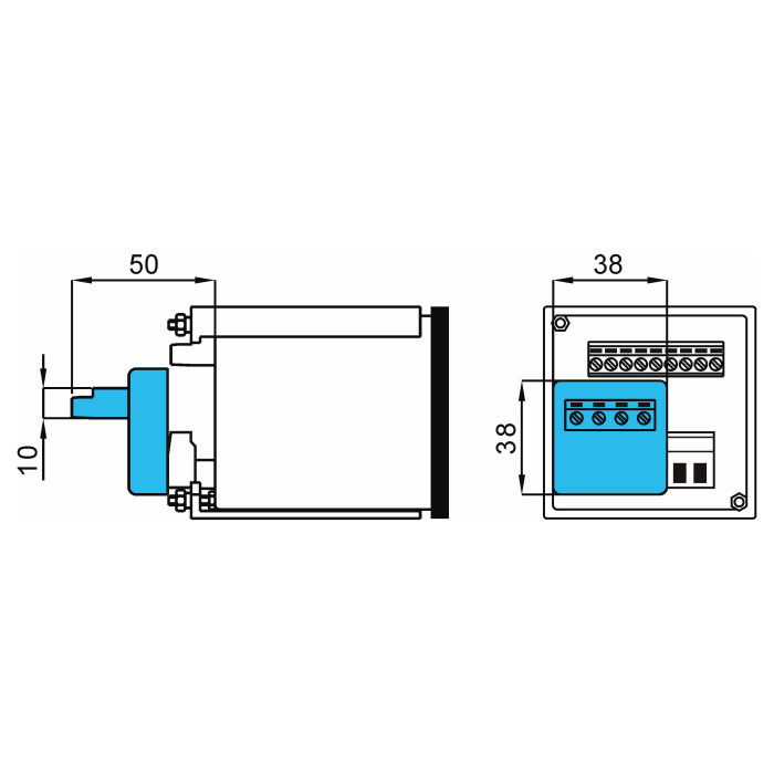 Q72P3H005MCQ2* Аналізатор мережі QuBo H, RS485, 400V 1-5A