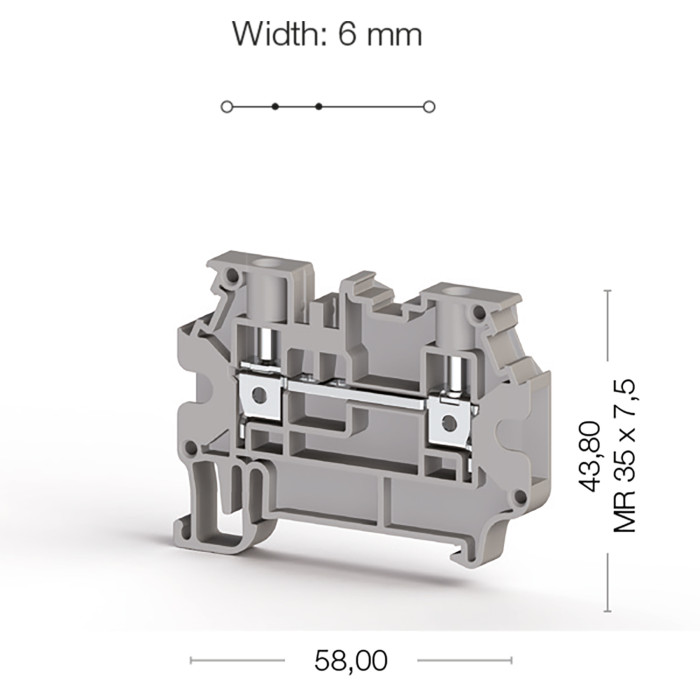 Клема Klemsan AVK Прохідна 4 мм - 0.0.0.3.04390