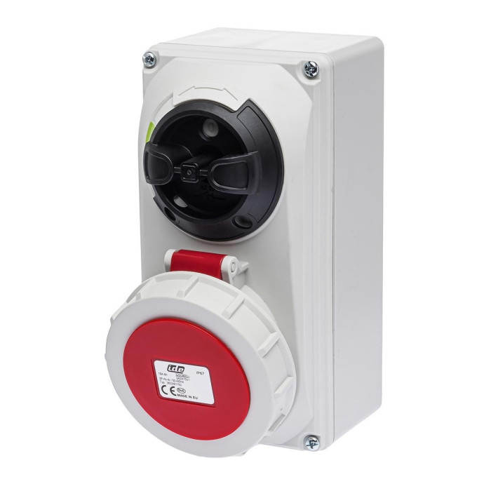 Розетка настінна з механічним блокуванням IDE MUNDIAL 3P+N+E 16 А 200/346–240/415 В IP67 - 03833
