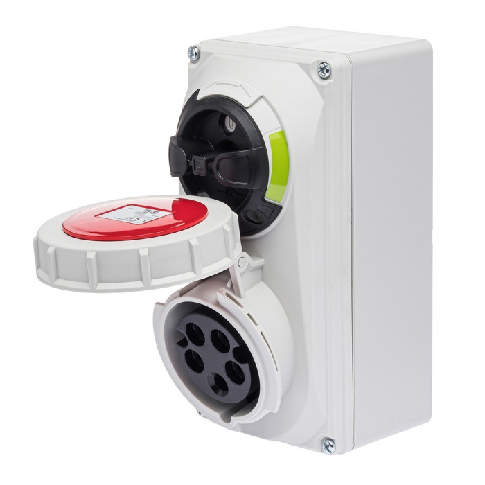 Розетка настінна з механічним блокуванням IDE MUNDIAL 3P+N+E 16 А 200/346–240/415 В IP67 - 03833