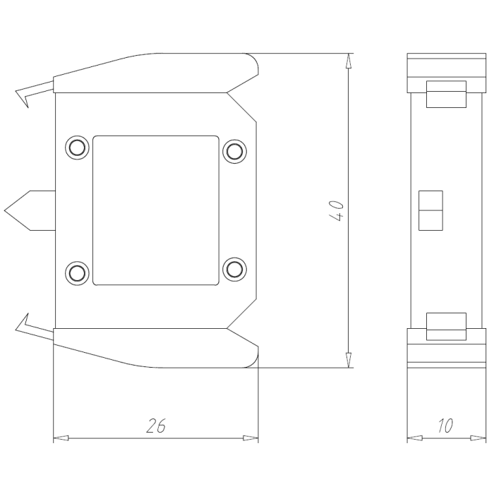 ECX 1041N Контакт відкритий IP20 (для кнопок з фіксацією)