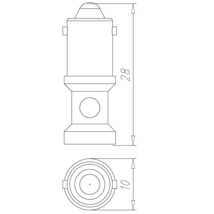 ECX 1963 Світлодіодна лампа 230В LED, жовта