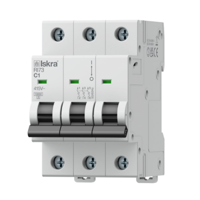 Модульний автоматичний вимикач ISKRA RI73 3P C16A 10кА