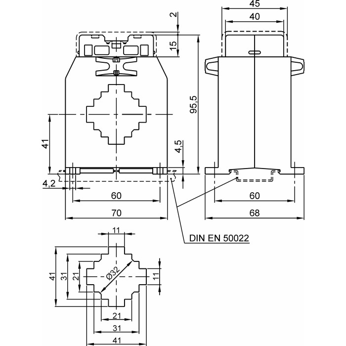 Трансформатор струму високоточний FRER TAC040 400 А 40 × 10 400/1 - TAC040400J01
