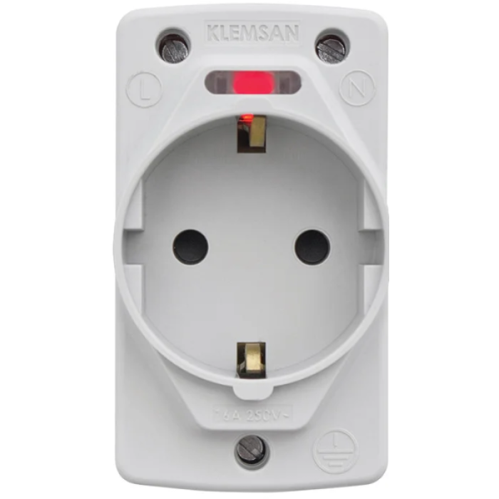 0.0.0.6.70200 Розетка на DIN-рейку PAP - LED з заземленням зі світодіодом (1 шт | пак 6 шт)