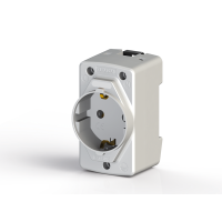 0.0.0.6.70200 Розетка на DIN-рейку PAP - LED з заземленням зі світодіодом (1 шт | пак 6 шт)