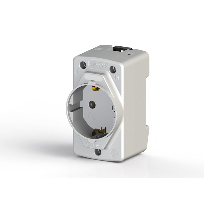 0.0.0.6.70200 Розетка на DIN-рейку PAP - LED з заземленням зі світодіодом (1 шт | пак 6 шт)