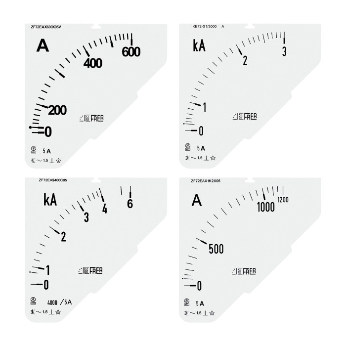 Шкала амперметра FRER ZF 200/1А В - ZF72EAX200C01