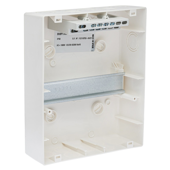 BV8PT/RR Корпус розподільчий Combi,1x8 модуля 228x191x99, IP40, з шинами N і PE