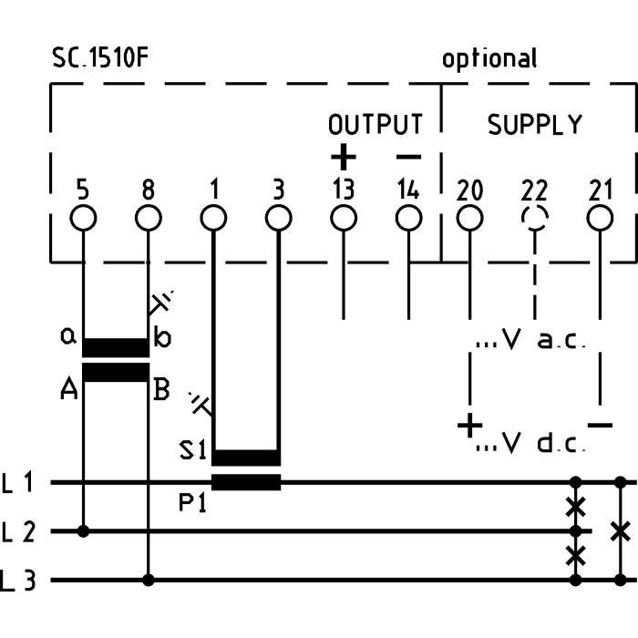Перетворювач активної потужності FRER MCOWY 4-20 мА 5 A, 400 В - MCOWY154CN42A