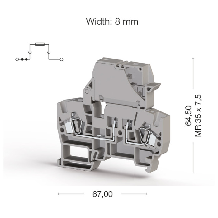 Клема Klemsan YBK Під запобіжник 4 мм - 0.0.0.3.55119
