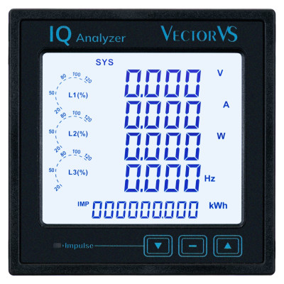 Аналізатор мережі Vector VS IQ RS485 USB 8Mb 2 прог. вих. cl 0,2S 3Ph