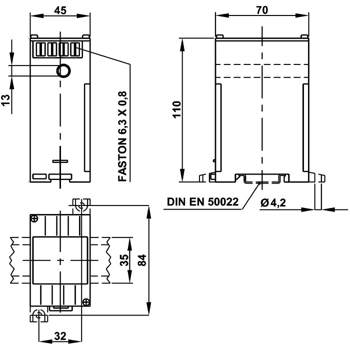 Перетворювач струму FRER MCOAS 0-5 мА 0-5 A - MCOAS1005X05H