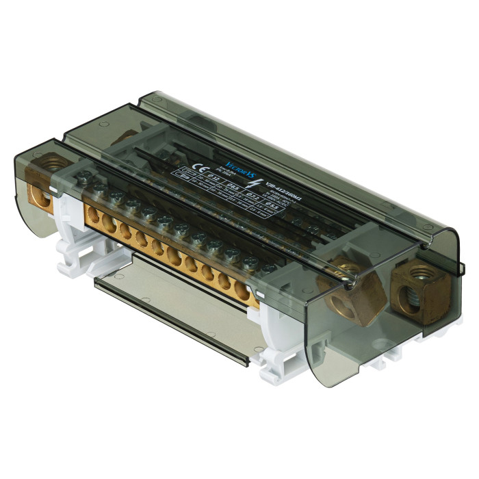 Розподільчий блок Vector VS VJB-412/160M1 на DIN-рейку, 160A, 12 виходів