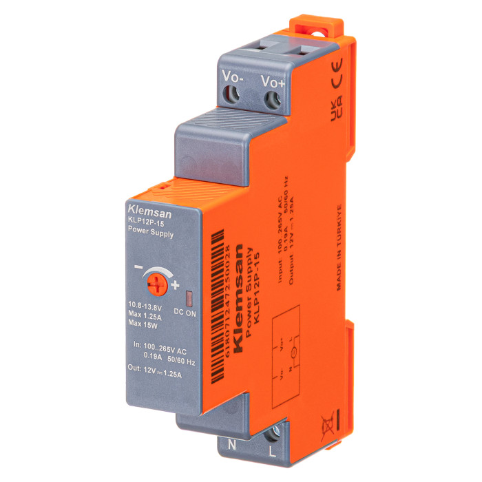 Блок живлення на DIN-рейку KLP1Ph 12V DC 1.25A 15W