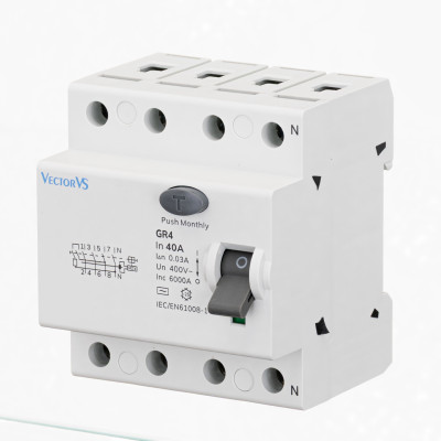 Пристрій захисного відключення (ПЗВ) GENESIS 4P 80A 30mA тип A (6kA)