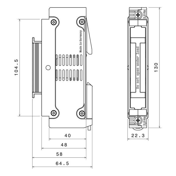 31555 Утримувач запобіжників для геліоенергетики 10х85 1р, 32A/1500VDC