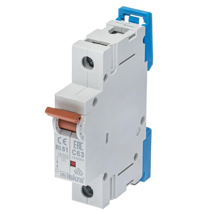 Модульний автоматичний вимикач ISKRA RI61 1P C63A 10кА - 786100062000