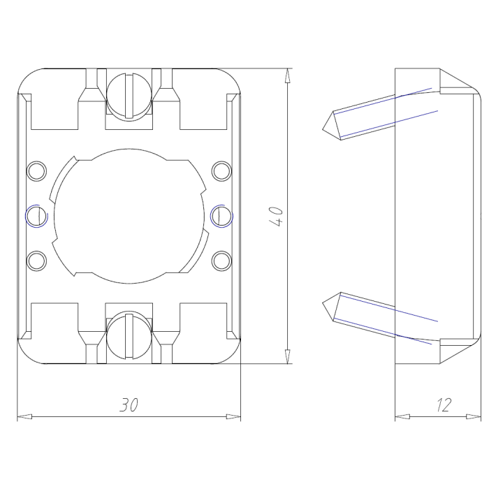 ECX 3029* Монтажна пластина пластик для серії ECX 3...