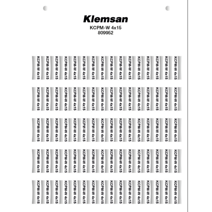0.0.0.8.08955 Маркування KCPM-W 4X18 для тримачів KCKKS/KKS (1 компл = 80 шт | пак = 20 компл)