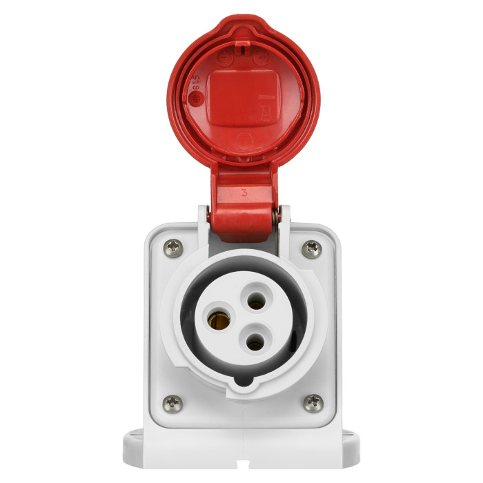 Розетка настінна IDE MUNDIAL 2P+E 16A 380–415V IP44