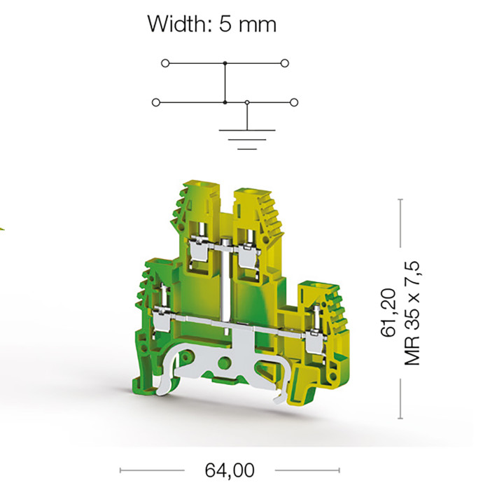 Клема Klemsan AVK Заземлення 2.5 мм - 0.0.0.3.36560