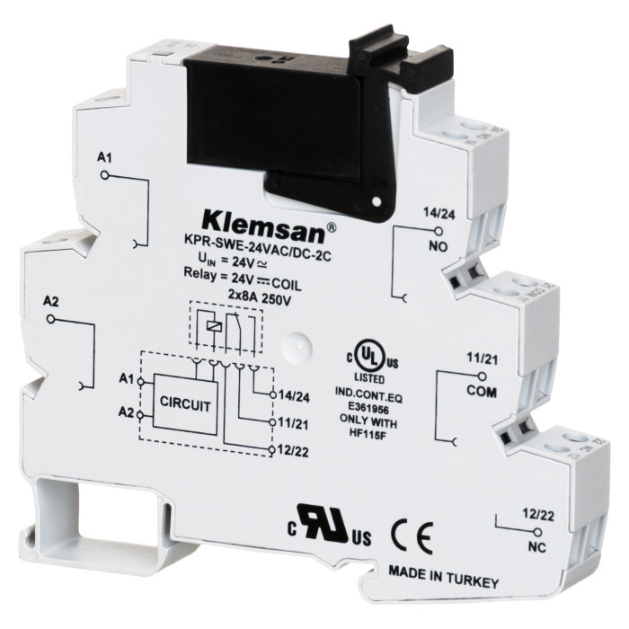 Реле інтерфейсне Klemsan KPR-SWE-24VAC/DC-2C - 0.0.0.2.72540