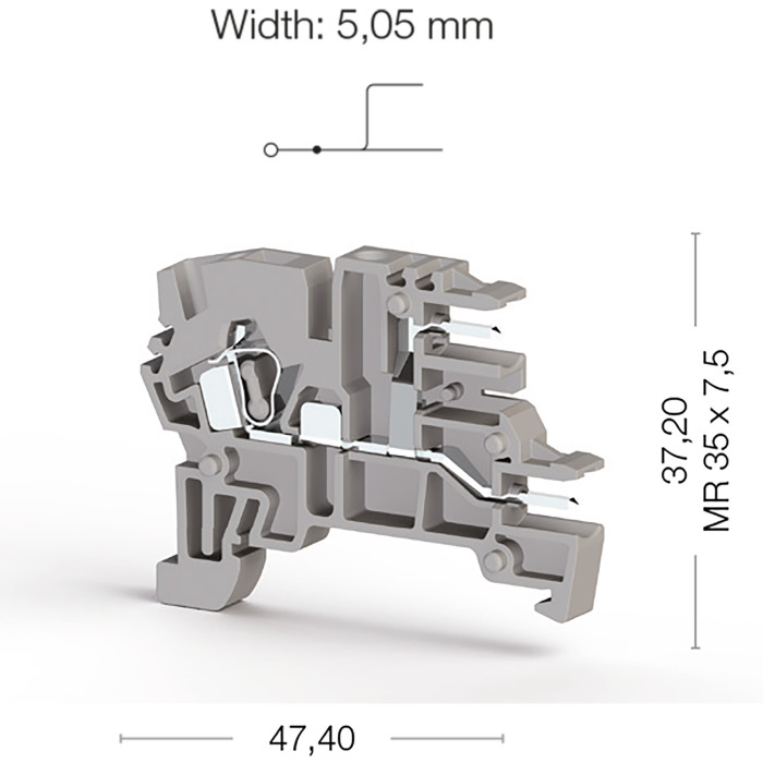 0.0.0.3.64059 Клемма PCY 2,5 Е Сіра (пак. 100 шт)