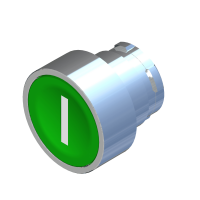 ECX 1107 Кнопка прихована без фіксації, зелена І (Пуск), металевий корпус